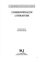 Commonwealth Literature (St. James Guide to English Literature, Vol 8)