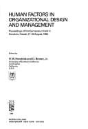 Human Factors in Organizational Design and Management