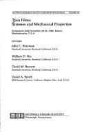 Thin Films: Stresses and Mechanical Properties (Materials Research Society Symposium Proceedings, Vol. 130)