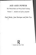 Aid and Power: World Bank and Policy Based Lending