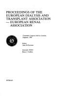 Proceedings of the European Dialysis and Transplant Association - European Renal Association: twentieth congress held in London, England, 1983