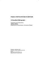 Public participation in Britain: a classified bibliography