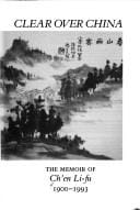 storm clouds clear over China: the memoir of Chʻen Li-fu, 1900-1993