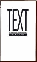 Text: the genealogy of an antidisciplinary object
