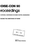 Noise-Con, '90: National Conference on Noise Control Engineering 1990 Proceedings