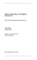 Ethnic minorities and higher education: why are there differential rates of entry?