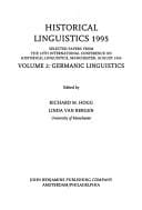 Historical linguistics 1995: selected papers from the 12th International Conference on Historical Linguistics, Manchester, August 1995.