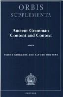 Ancient grammar: content and context
