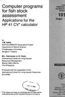 Computer programs for fish stock assessment: applications for the HP 41 CV calculator