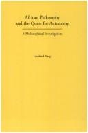 African philosophy and the quest for autonomy: a philosophical investigation
