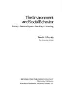 environment and social behavior: privacy, personal space, territory, crowding