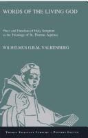 Words of the living God: place and function of Holy Scripture in the theology of St. Thomas Aquinas