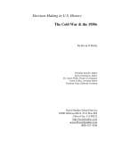 The Cold War & the 1950s: by Kevin O'Reilly.
