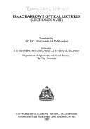 Isaac Barrow's optical lectures, 1667 (Lectiones xviii)