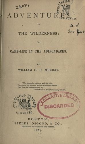 Adventures in the wilderness, or, Camp-life in the Adirondacks