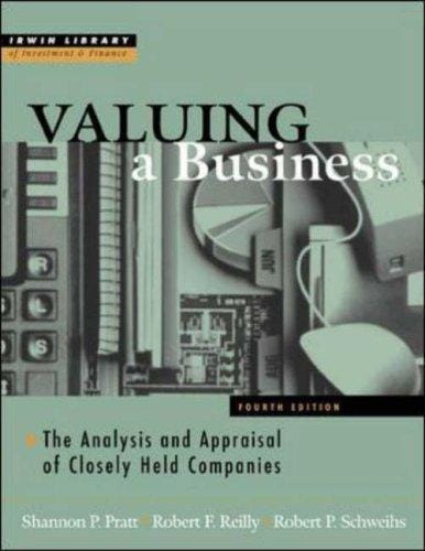 Valuing a business: the analysis and appraisal of closely held companies