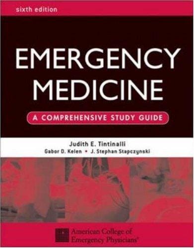 Emergency Medicine: A Comprehensive Study Guide 6th edition