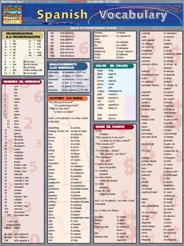 QuickStudy - Spanish Vocabulary