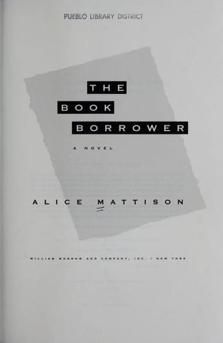 The book borrower: a novel