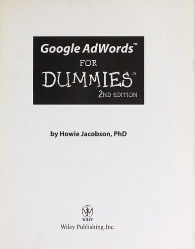 Google AdWords for dummies