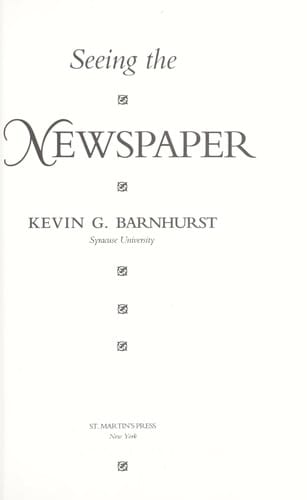 Seeing the newspaper