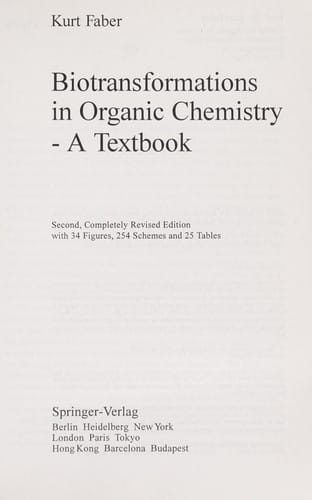 Biotransformations in organic chemistry: a textbook