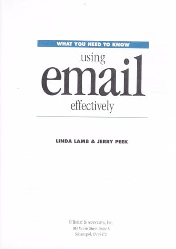 Using email effectively