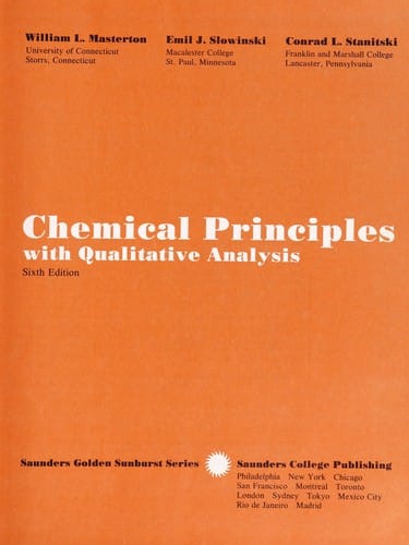 Chemical principles: with qualitive analysis.