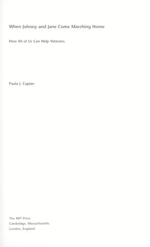 When Johnny and Jane come marching home: how all of us can help veterans