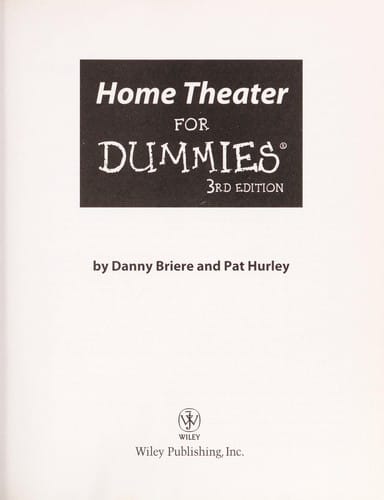 Home theater for dummies