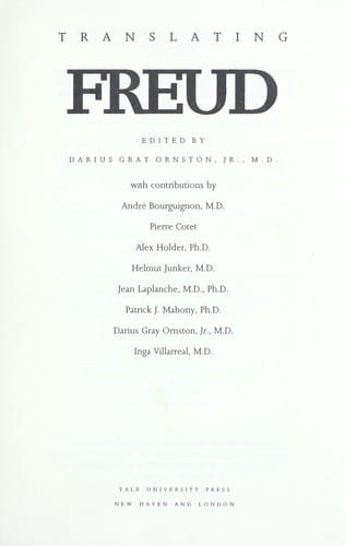 Translating Freud