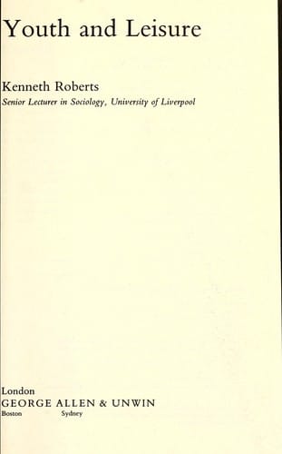 Youth and leisure