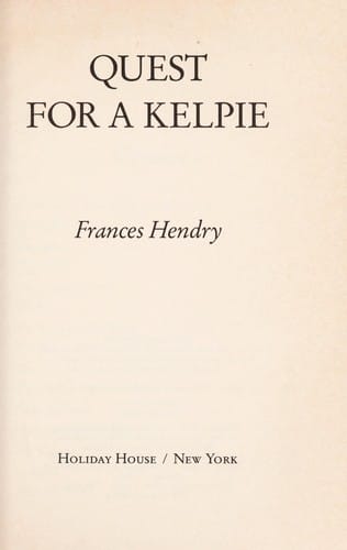 Quest for a kelpie