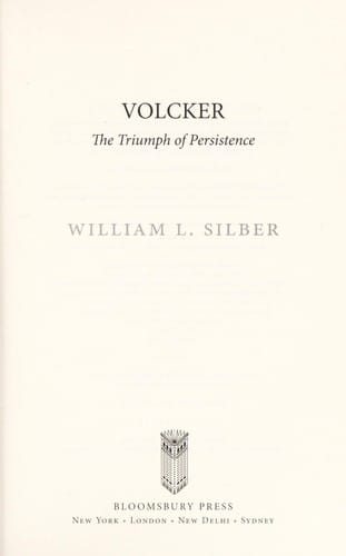 Volcker: the triumph of persistence