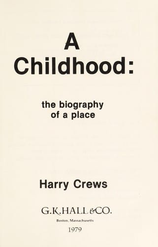 A childhood, the biography of a place