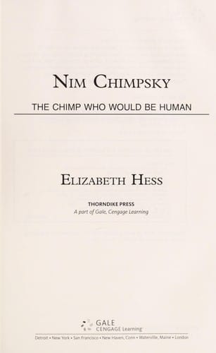Nim chimpsky: the chimp who would be human