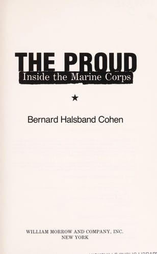 The proud: inside the Marine Corps