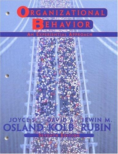 Organizational behavior: an experiential approach