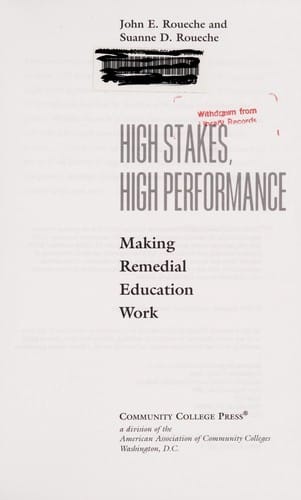 High stakes, high performance: making remedial education work