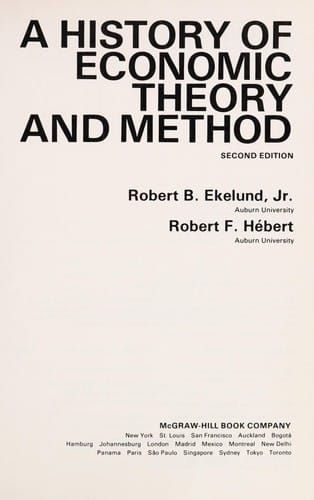 A history of economic theory and method