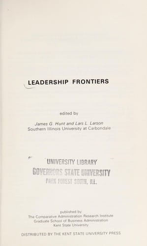 Leadership frontiers