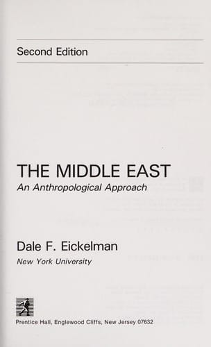 The Middle East: an anthropological approach