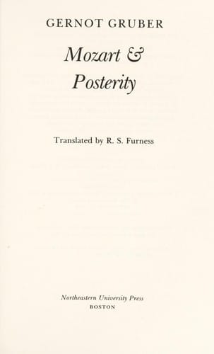 Mozart & posterity