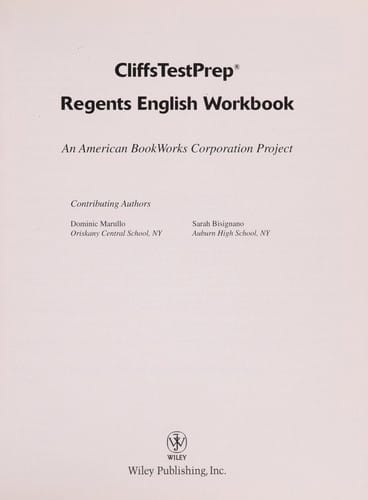 CliffsTestPrep Regents U.S. History and Government Workbook (Cliffstestprep Regents)