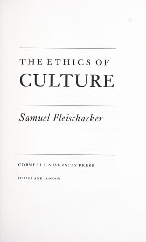 The ethics of culture