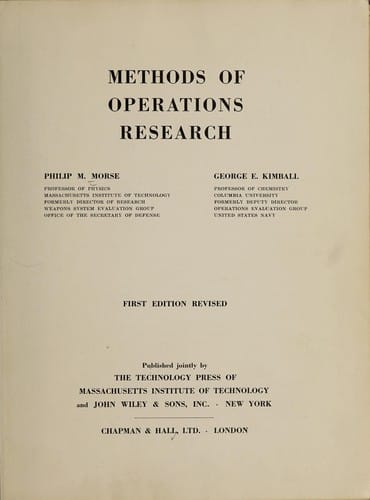 Methods of operations research