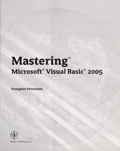 Mastering Microsoft Visual Basic 2005