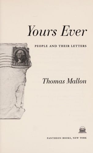 Yours ever: people and their letters