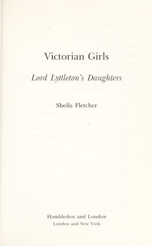 Victorian girls: Lord Lyttelton's daughters