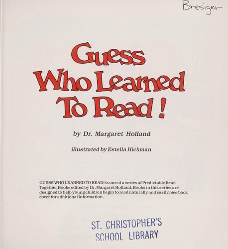 Guess who learned to read!